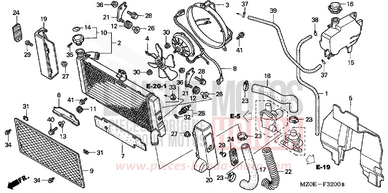 RADIATOR for VALKYRIE NOIR (NH1) from 2002