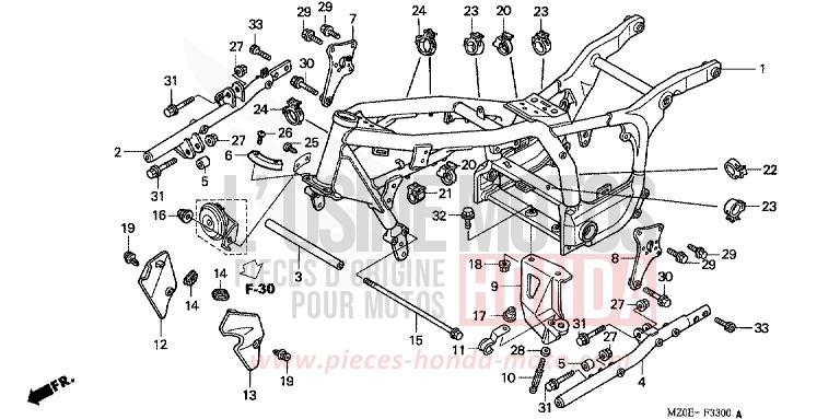 FRAME BODY for VALKYRIE NOIR (NH1) from 2002