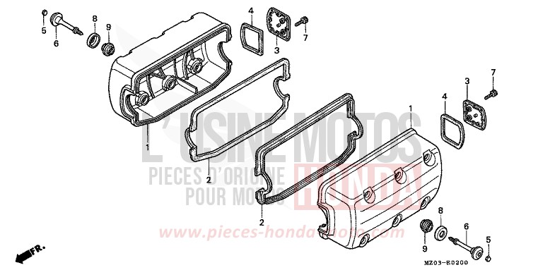 CYLINDER HEAD COVER for VALKYRIE AMERICAN RED (R191A) from 1997