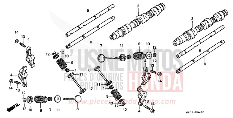 CAMSHAFT/VALVE for VALKYRIE AMERICAN RED (R191A) from 1997