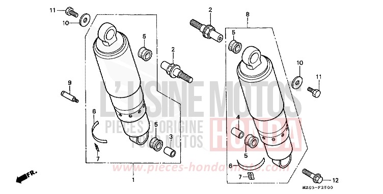 REAR CUSHION for VALKYRIE AMERICAN RED (R191A) from 1997