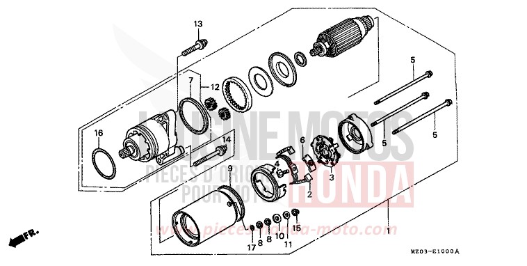 STARTING MOTOR for VALKYRIE NOIR (NH1) from 1997