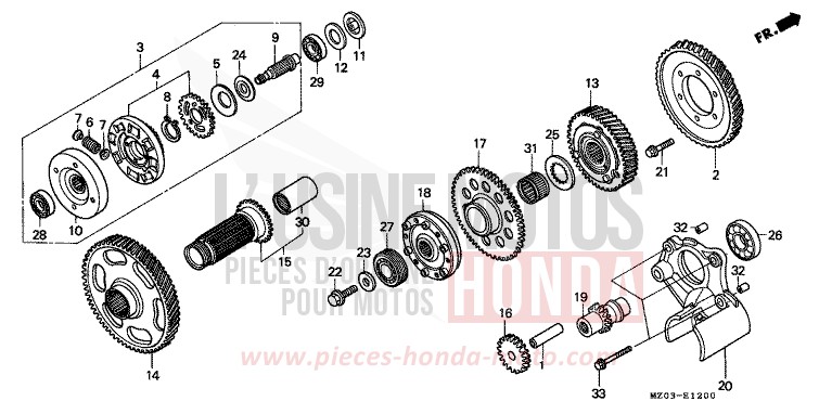 PRIMARY GEAR for VALKYRIE NOIR (NH1) from 1997
