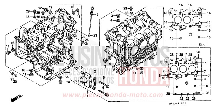 CYLINDER BLOCK for VALKYRIE NOIR (NH1) from 1997