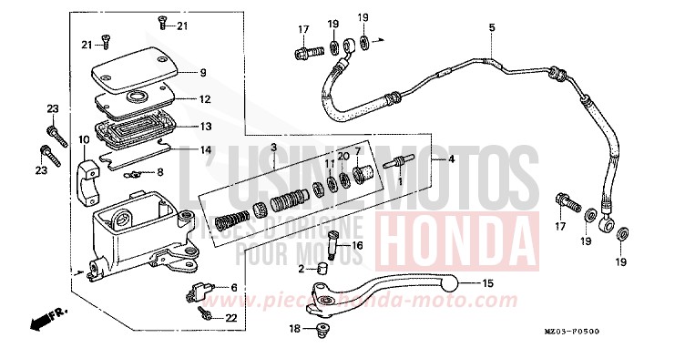 CLUTCH MASTER CYLINDER for VALKYRIE NOIR (NH1) from 1997