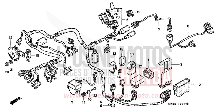 WIRE HARNESS for VALKYRIE NOIR (NH1) from 1997