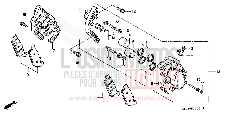 ETRIER DE FREIN AVANT for   from 
