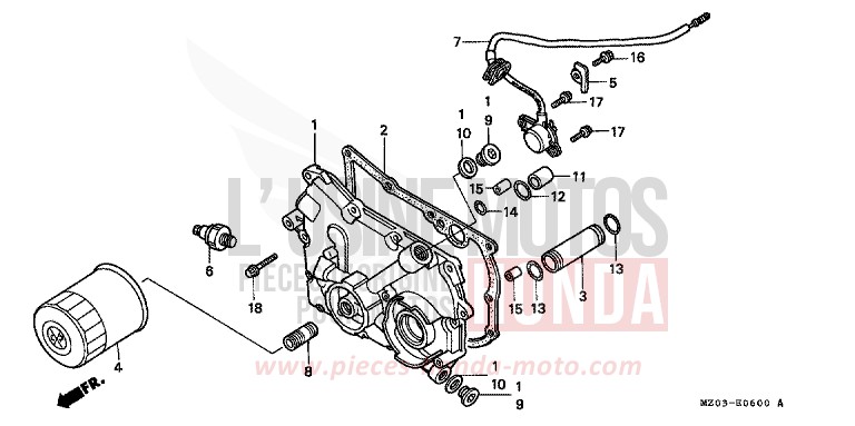 TRANSMISSION COVER for VALKYRIE PEARL CANYON COPPER (YR188B) from 1998