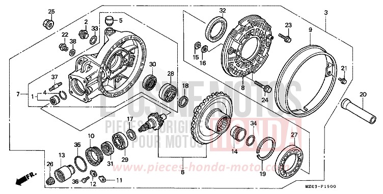 FINAL DRIVEN GEAR for VALKYRIE PEARL CANYON COPPER (YR188B) from 1998