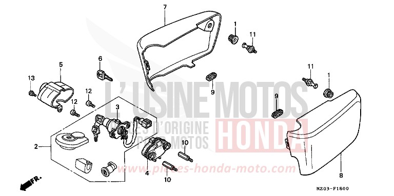 SIDE COVER for VALKYRIE PEARL CANYON COPPER (YR188B) from 1998