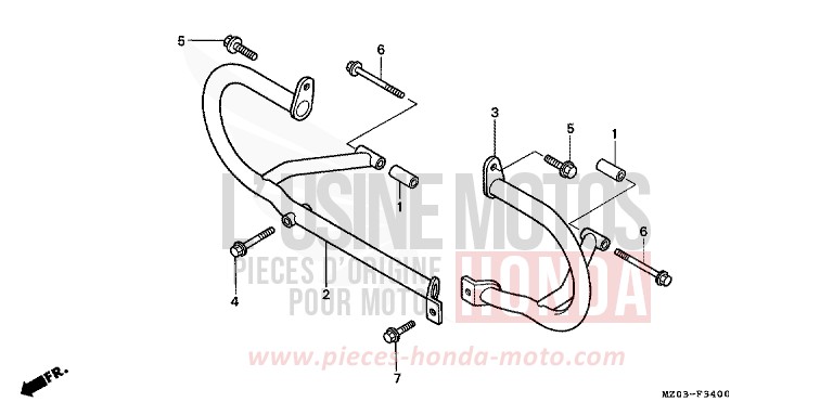 ENGINE GUARD for VALKYRIE PEARL CANYON COPPER (YR188B) from 1998