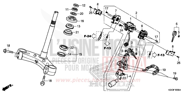 ASTA STERZO/INTERRUTTORE COMBINATO (E/ED/F/MA) per   del 