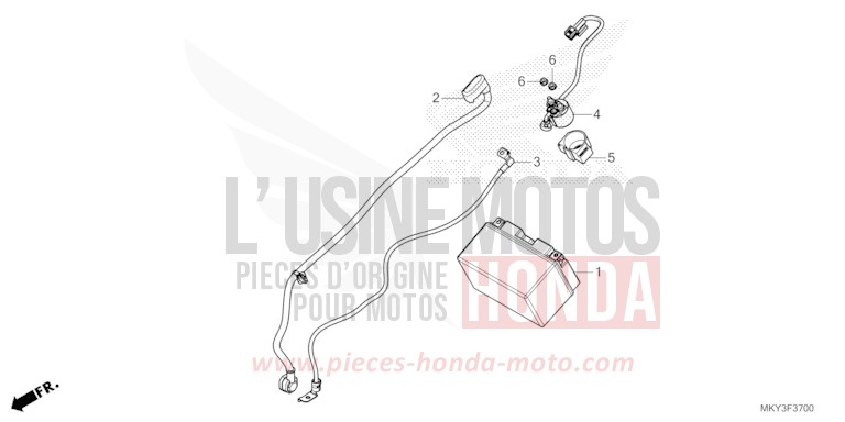 BATTERY for CBR650R GRAND PRIX RED (R380) from 2021