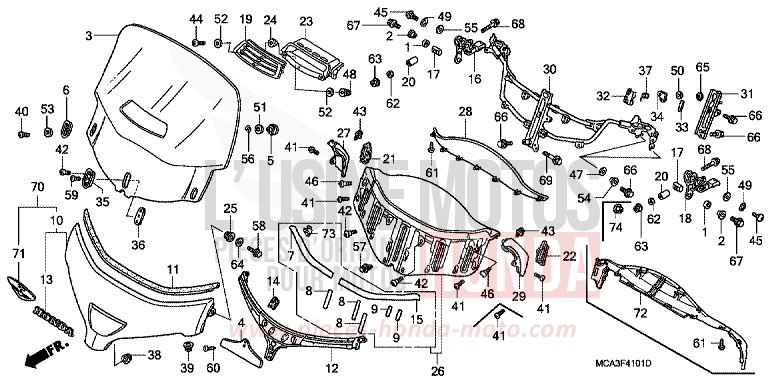 PARE-BRISE (GL1800A4/A5) (GL18006/7/8) for   from 
