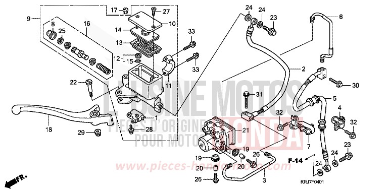 MAITRE-CYLINDRE FREIN AV. (FES125A) (FES150A) for   from 