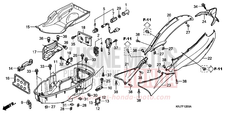 HOUSSE DE CARROSSERIE/COMPARTIMENT A BAGAGES for   from 