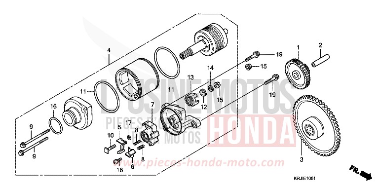 MOTEUR DE DEMARRAGE (FES1257/A7) (FES1507/A7) for S-Wing CHAMPAGNE BRONZE METALLIC (YR287) from 2007