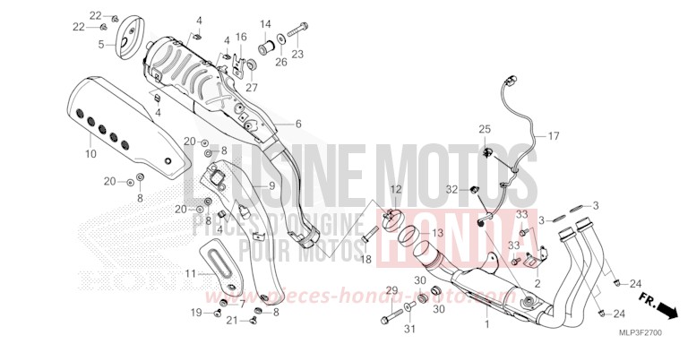 EXHAUST MUFFLER for CL500A CANDY CARIBBEAN BLUE SEA (B189) from 2023