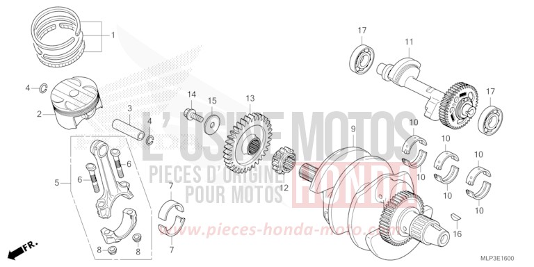 CRANKSHAFT/PISTON for CL500A CANDY ENERGY ORANGE (YR249) from 2023