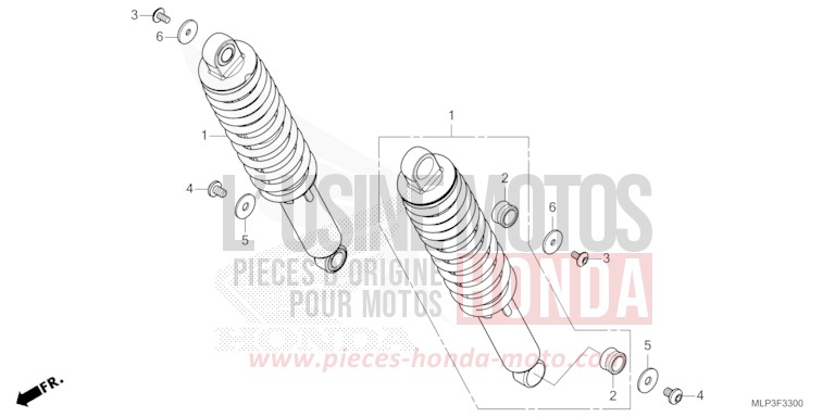 REAR CUSHION for CL500A CANDY ENERGY ORANGE (YR249) from 2023