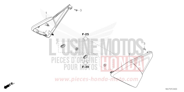 SIDE COVER for CL500A MAT LAUREL GREEN METALLIC (G207) from 2023