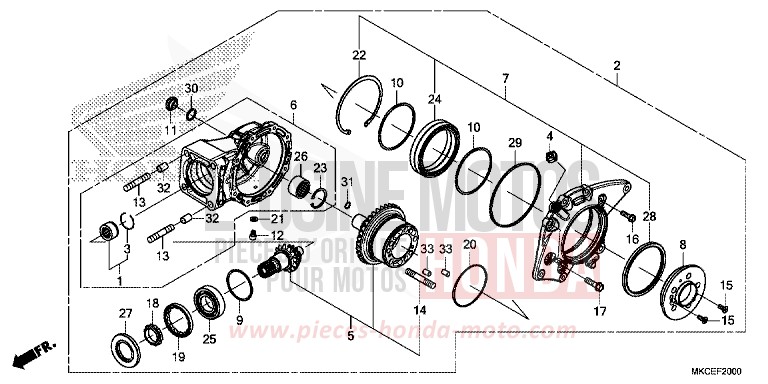 FINAL DRIVEN GEAR for GL1800 PEARL HAWKSEYE BLUE (PB409) from 2019