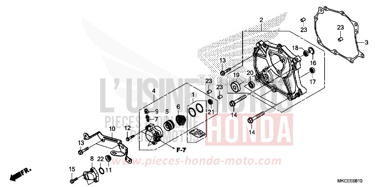 SHIFTING COVER for GL1800 DARKNESS BLACK METALLIC (NH463) from 2019