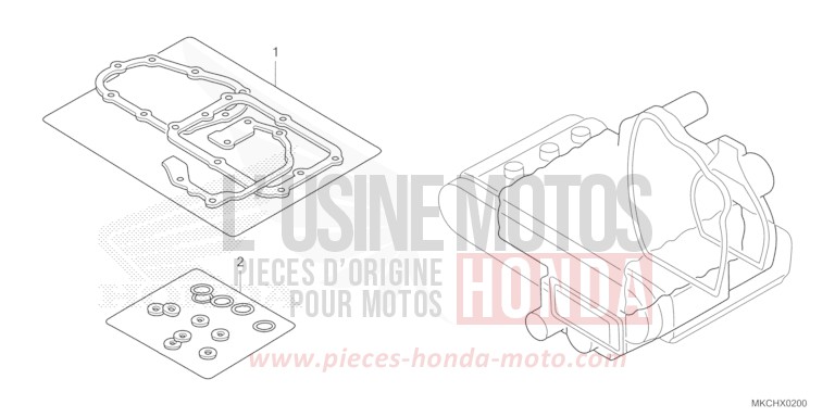 GASKET KIT B for GL1800 PEAL DEEP MUD GRAY (NHC47B) from 2021