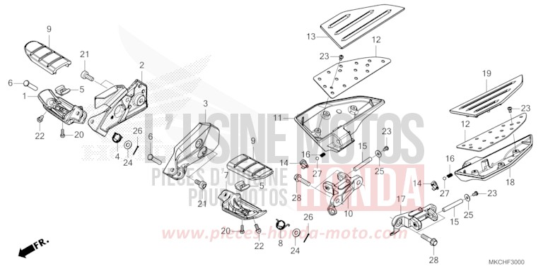 STEP for GL1800 PEAL DEEP MUD GRAY (NHC47B) from 2021