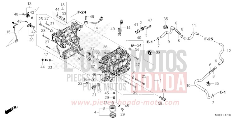 CYLINDER BLOCK for GL1800 GUNMETAL BLACK METLLIC (NHC52B) from 2022