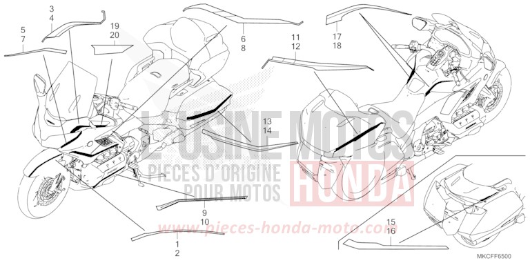 STRIPE for GL1800 GLINT WAVE BLUE METALLIC (B197H) from 2022