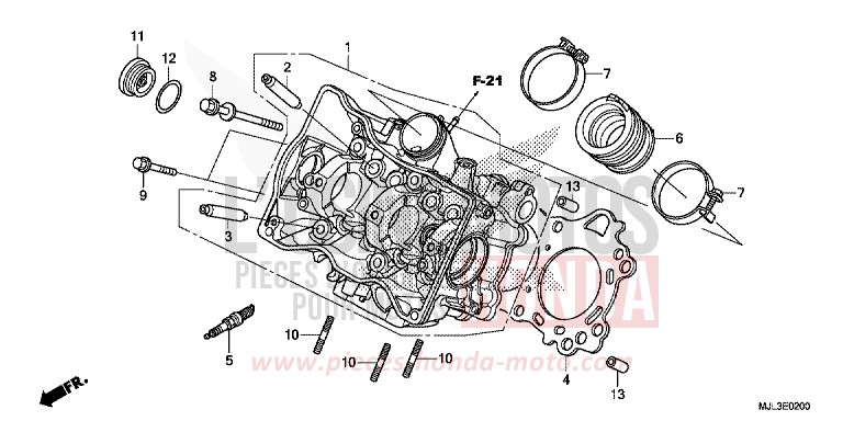 TESTATA per NC750XD CANDY ARCADIAN RED (R305) del 2014