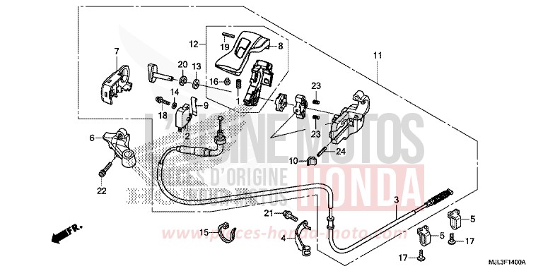 PARKING BRAKE LEVER for NC750XD CANDY ARCADIAN RED (R305) from 2014
