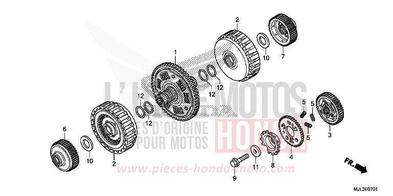 CLUTCH (NC700XD/750XD) for NC750XD GRAPHITE BLACK (NHB01) from 2014