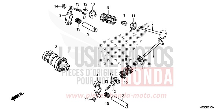 CAMSHAFT/VALVE for C125A PEARL NEBULA RED (R376) from 2019