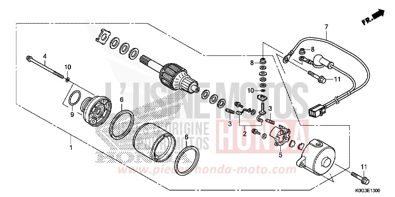 STARTER MOTOR for C125A PEARL NEBULA RED (R376) from 2019