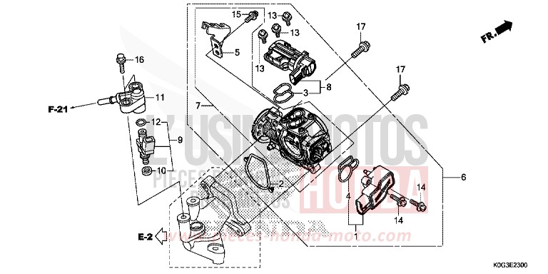 THROTTLE BODY for C125A PEARL NEBULA RED (R376) from 2019