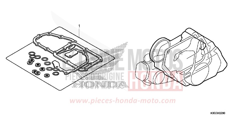 GASKET KIT B for C125A PEARL NEBULA RED (R376) from 2019