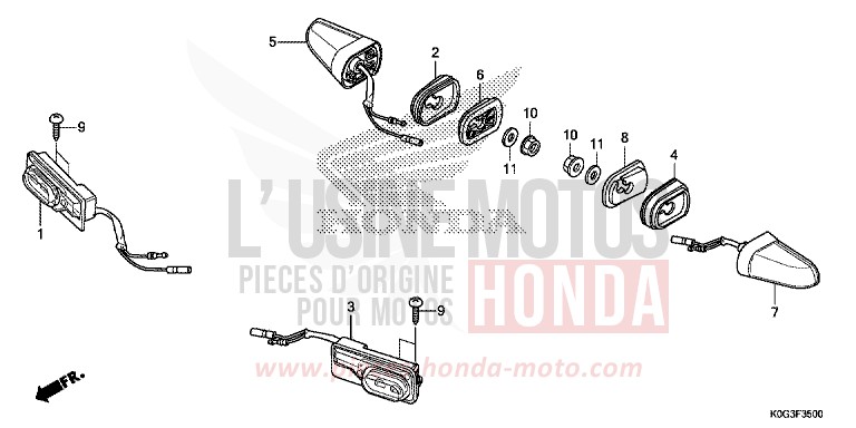 WINKER for C125A PEARL NEBULA RED (R376) from 2019