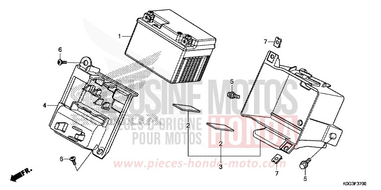 BATTERY for C125A PEARL NEBULA RED (R376) from 2019
