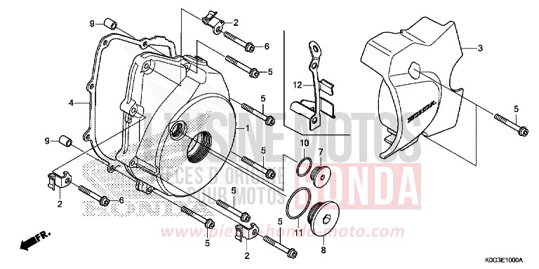 LEFT CRANKCASE COVER for C125A PEARL NILTAVA BLUE (PB415) from 2019