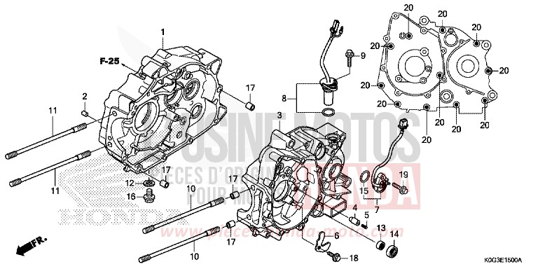 CRANKCASE for C125A PEARL NILTAVA BLUE (PB415) from 2019