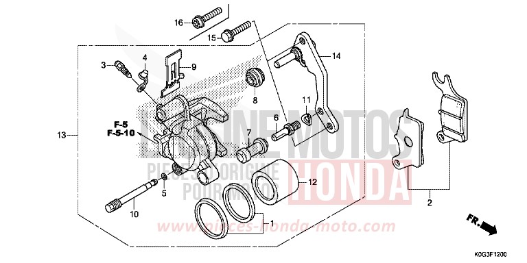 FRONT BRAKE CALIPER for C125A PEARL NILTAVA BLUE (PB415) from 2019