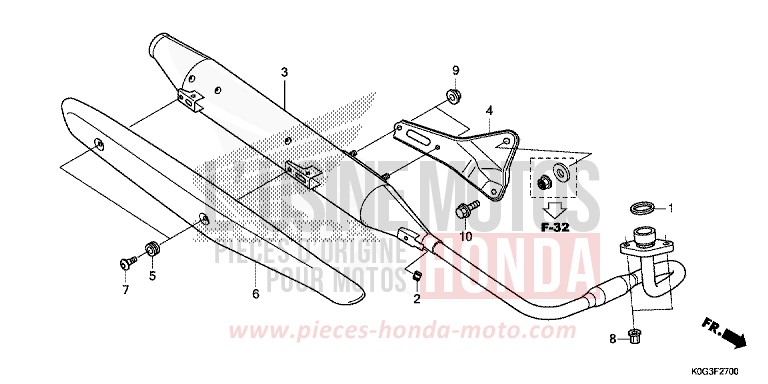 EXHAUST MUFFLER for C125A PEARL NILTAVA BLUE (PB415) from 2019