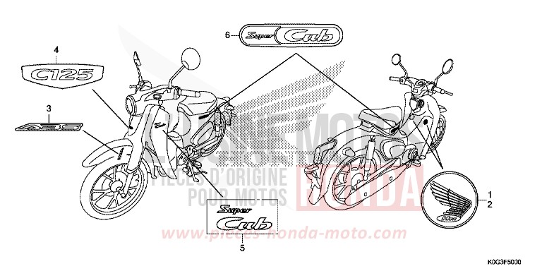 MARK/EMBLEM for C125A PEARL NILTAVA BLUE (PB415) from 2019