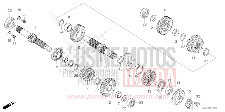 TRANSMISSION for C125A PEARL CADET GRAY (NHB95) from 2022