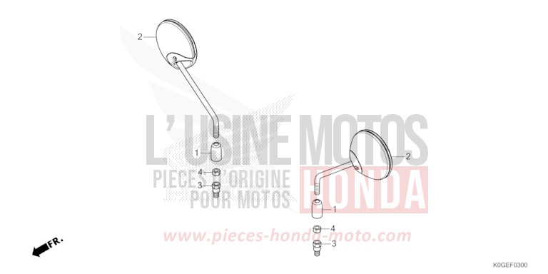 MIRROR for C125A PEARL CADET GRAY (NHB95) from 2022