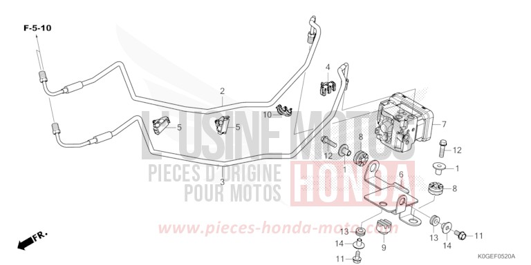 ABS MODULATOR for C125A PEARL CADET GRAY (NHB95) from 2022