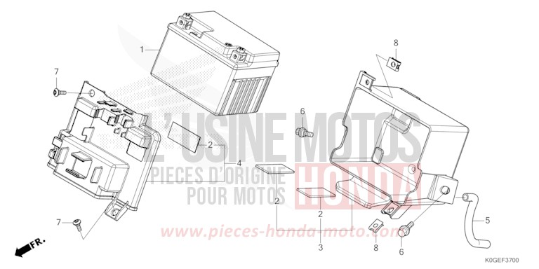 BATTERY for C125A PEARL CADET GRAY (NHB95) from 2022