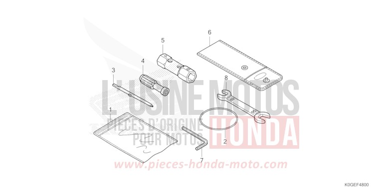 TOOL for C125A PEARL CADET GRAY (NHB95) from 2022